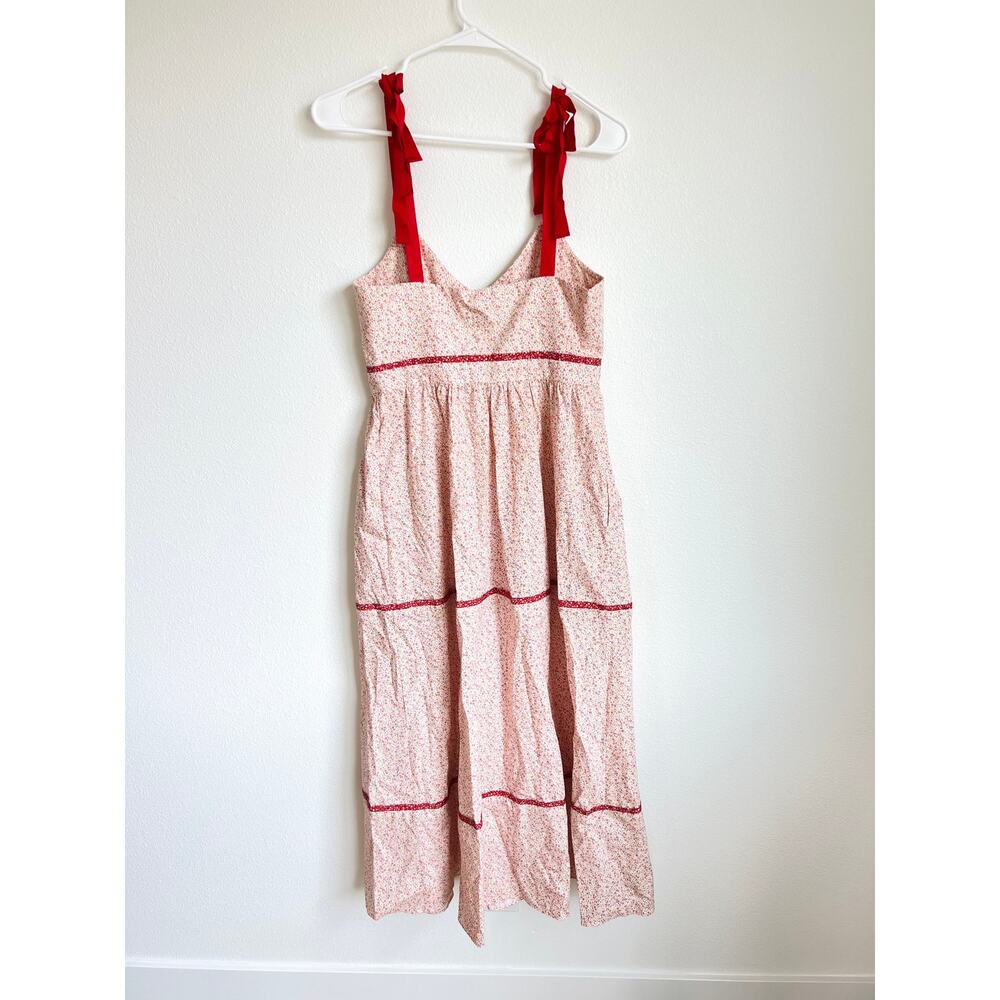 La Ligne Floral Kate Dress Cottagecore Tiered Button Down Women's Small - Picture 3 of 8